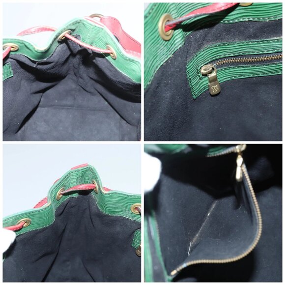 LOUIS VUITTON Epi Petit Noe Shoulder Bag Bicolor Green Red - Picture 15 of 16